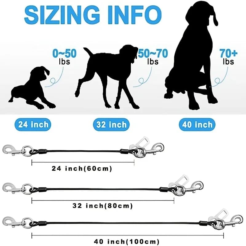 1 Pezzo Imbracatura per Cani Anti-Morso, Resistente, Comoda e Sicura - Cintura di Sicurezza per Cani Piccoli/Medi - Un Essenziale per i Viaggi con il Tuo Animale Domestico