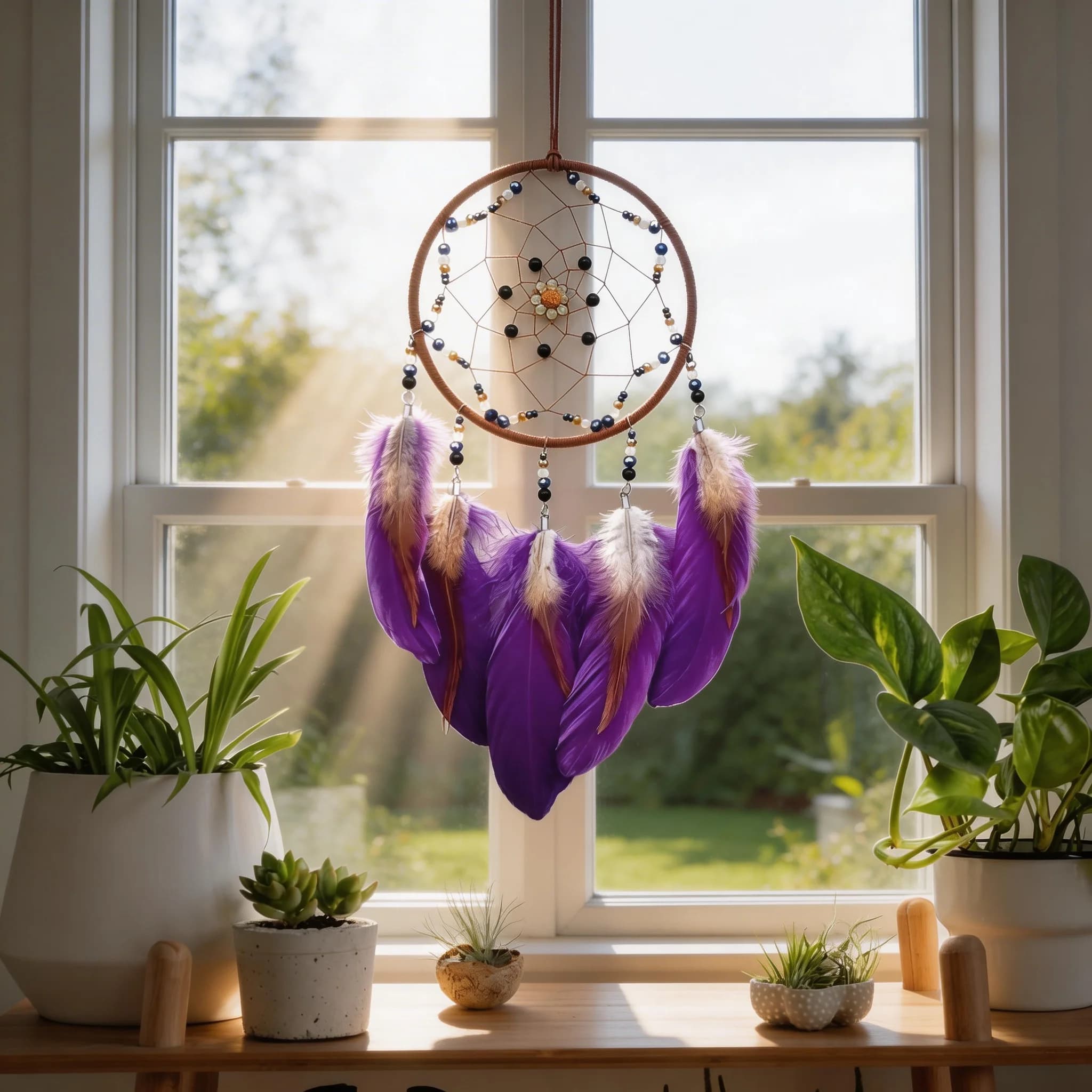 Dreamcatcher Wind Chime, Bohemian-Style Home Decor for Bedrooms and Living Rooms, Suitable for Men and Women