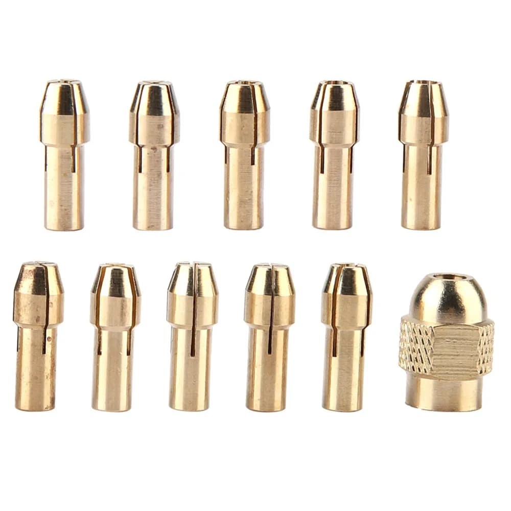 Set of 22 Pieces of Rotating Tools Brass, Quick Change 0.5-3.2mm, Tips Set with 4.3mm Attachment for Dremel
