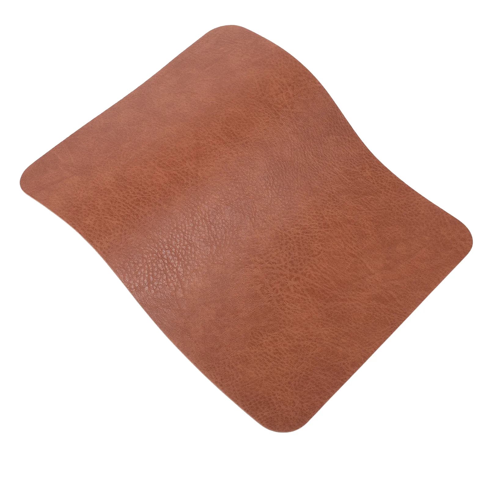 Tappetino per mouse vintage impermeabile in similpelle, antiscivolo, marrone, 26x21 cm, per ufficio, laptop, gaming, lavoro, scuola