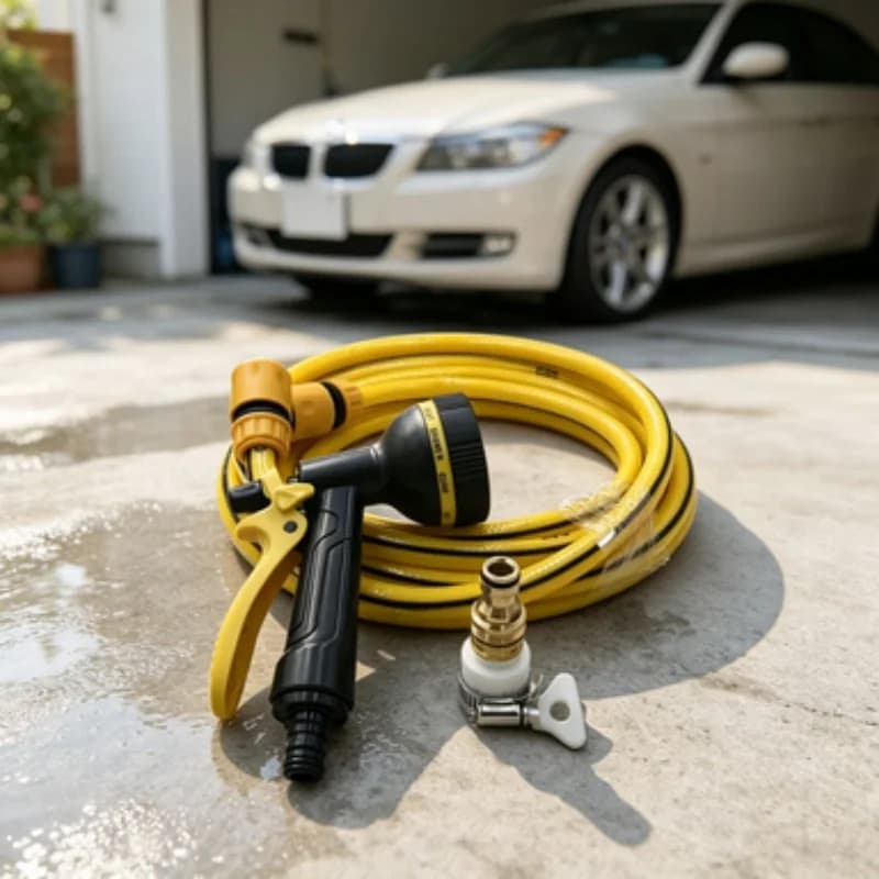 High pressure water gun for yard and household car washing with water pipe universal joint nozzle large water spray gun car wash