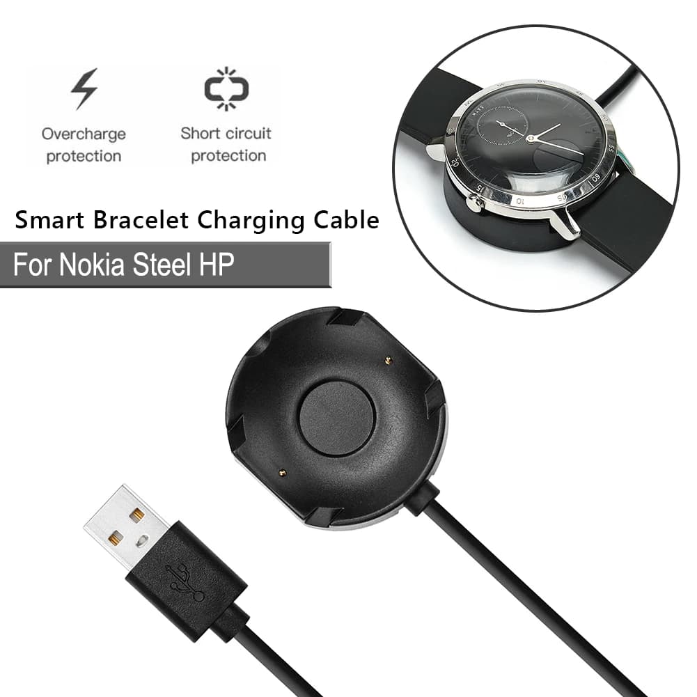 Caricabatterie Smart Watch per Nokia Steel HR 36mm/uomo 40mm Base per cavo di ricarica USB adattatore di alimentazione per Dock di ricarica rapida