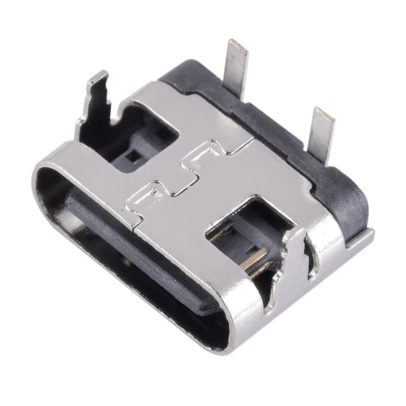 10 Pezzi Connettore USB 3.1 Type-C Femmina a 2 Pin per Ricarica Telefoni Cellulari