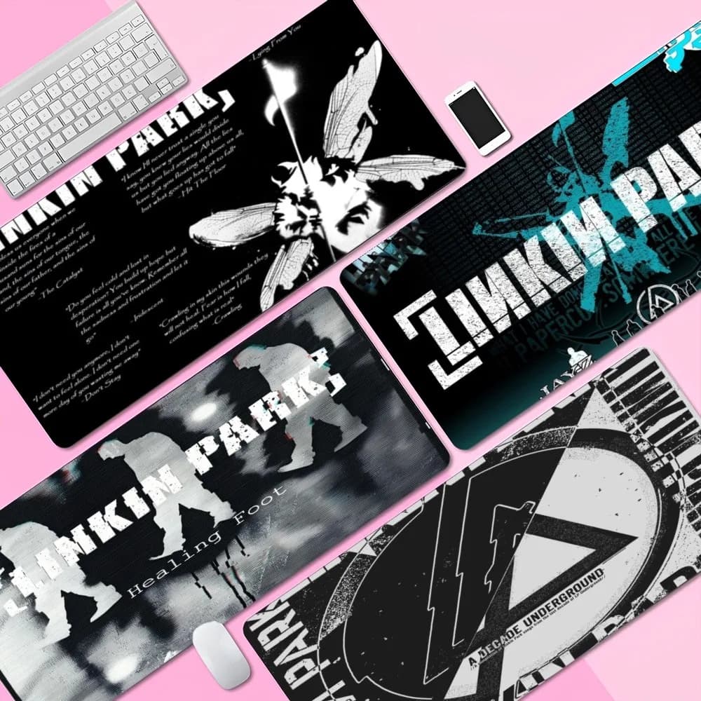 L-Linkins Park Rock Music Grande XXL Gaming Laptop Desk Mat Mouse Mat Notbook Mouse Mat Gamer