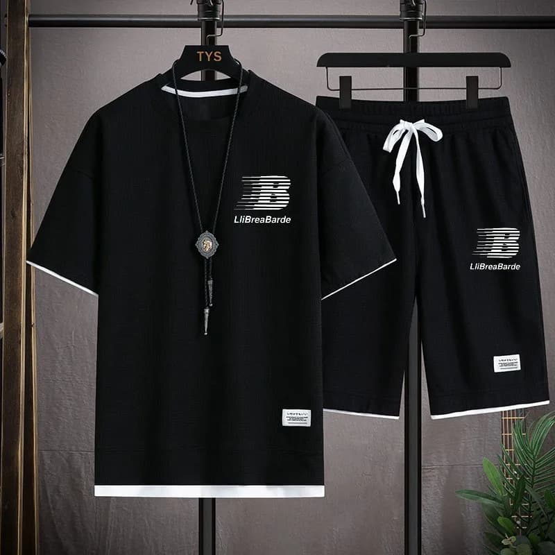 Sporty suit Men's Summer 2026, Set Casual T-shirts and Shorts, Shorts Court Sleeves