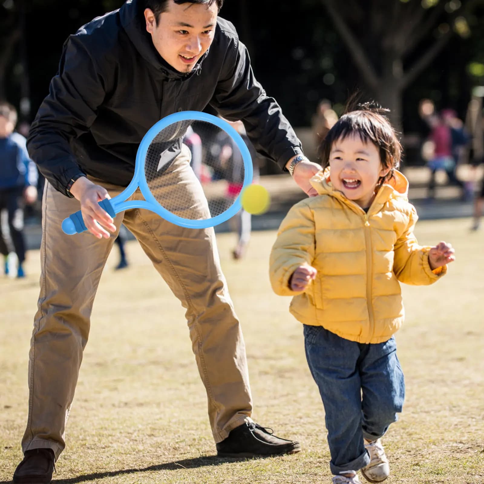 2 tennis rackets for children, light and compact handles, wide network area, improves reaction and coordination, parent-child sports