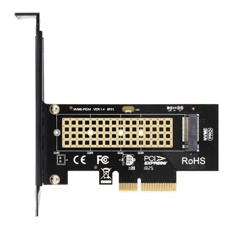 Scheda adattatore M.2 NVME SSD a PCIe 4.0 Adattatore M-Key PCIe4.0 X1 X4 da 64 Gbps per PC desktop PCI-E GEN4 a piena velocità