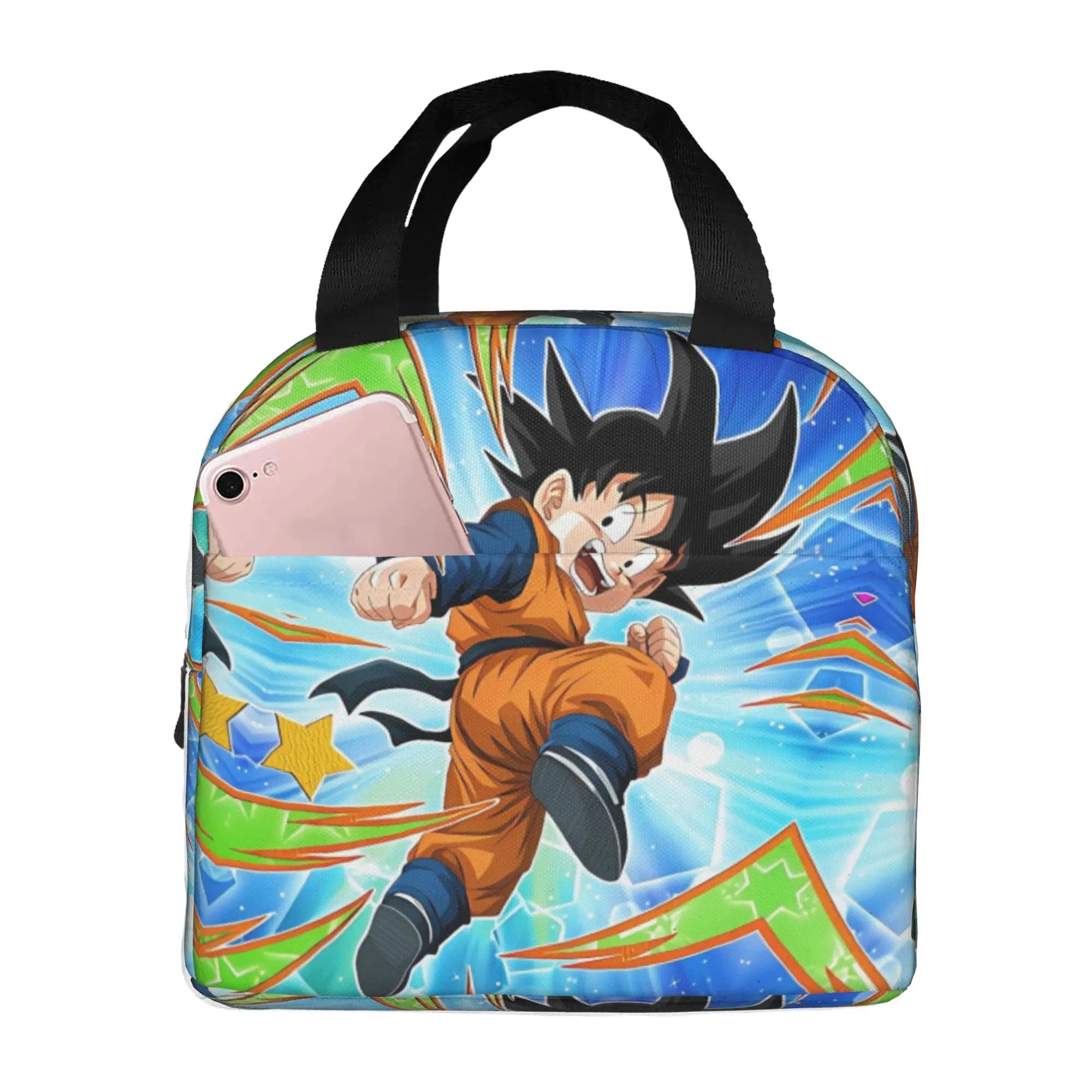 Borsa Termica Personalizzata DBZ Dragon Ball Goku per Donne e Uomini, Impermeabile, Termica Eccentrica, per Ufficio, Lavoro, Scuola