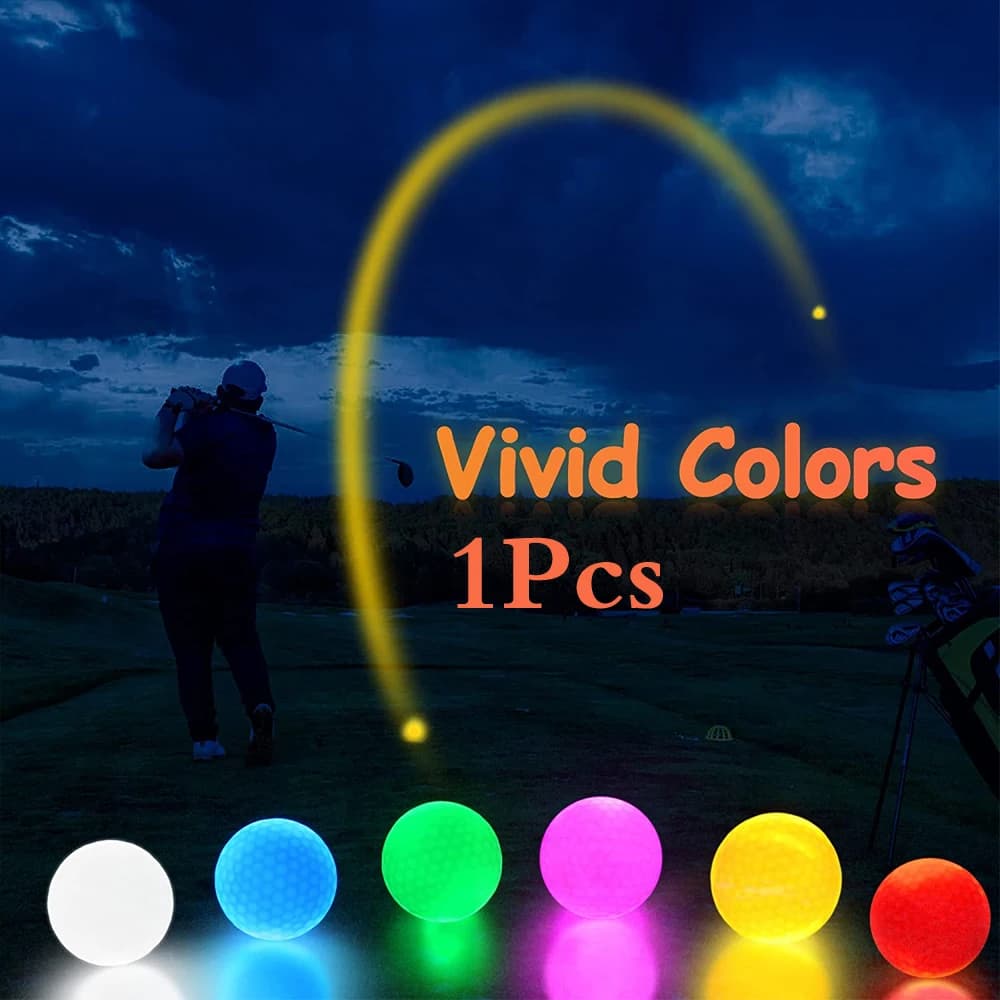 LED illumina le palline da Golf bagliore nel buio lampeggiante nella notte scura palline da Golf allenamento multicolore palline da Golf regali