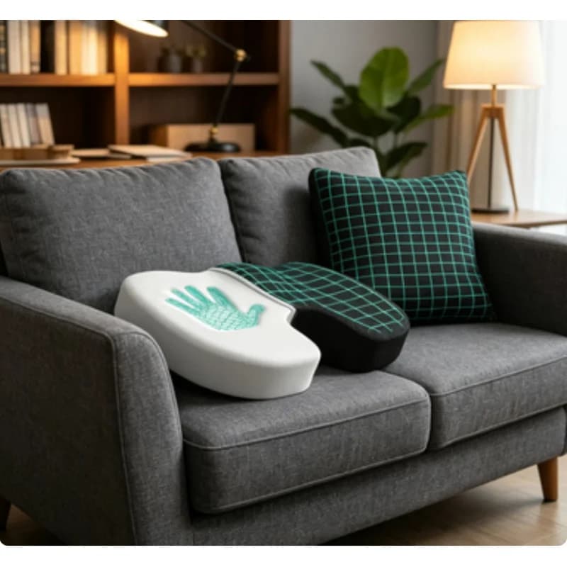 Cuscino Ergonomico in Memory Foam per Sedute Prolungate, Supporto per Sedie da Ufficio e Casa, Sollievo per Emorroidi, Morbido Cuscino per Studenti con Supporto per Fianchi