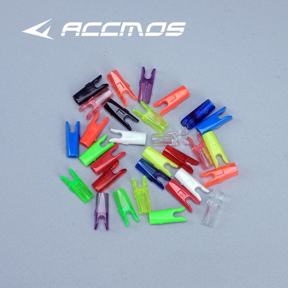100pcs DIY Plastic Arrow Nocks Size L ID4.2mm ID6.2mm 3.2mm Archery Pin Shafts Accessory for Bow Hunting And Target Practice
