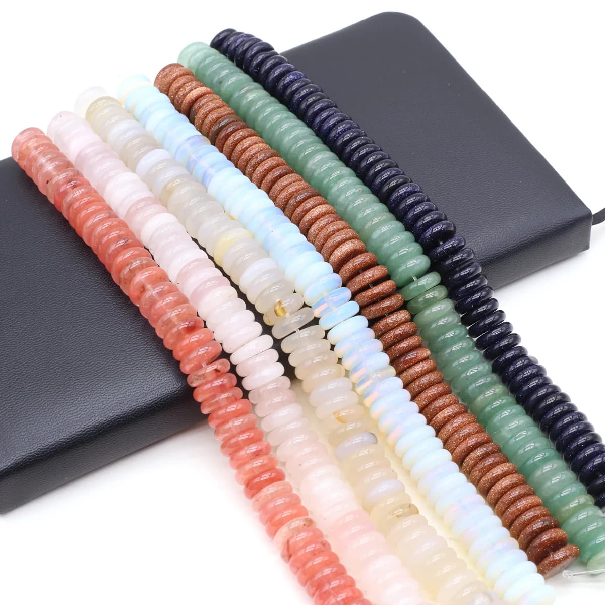 Perline di pietra naturale Pietra preziosa a forma di disco Isolamento Spaziatura Perline sfuse Creazione di gioielli Collane fai da te Accessori per braccialetti Regali