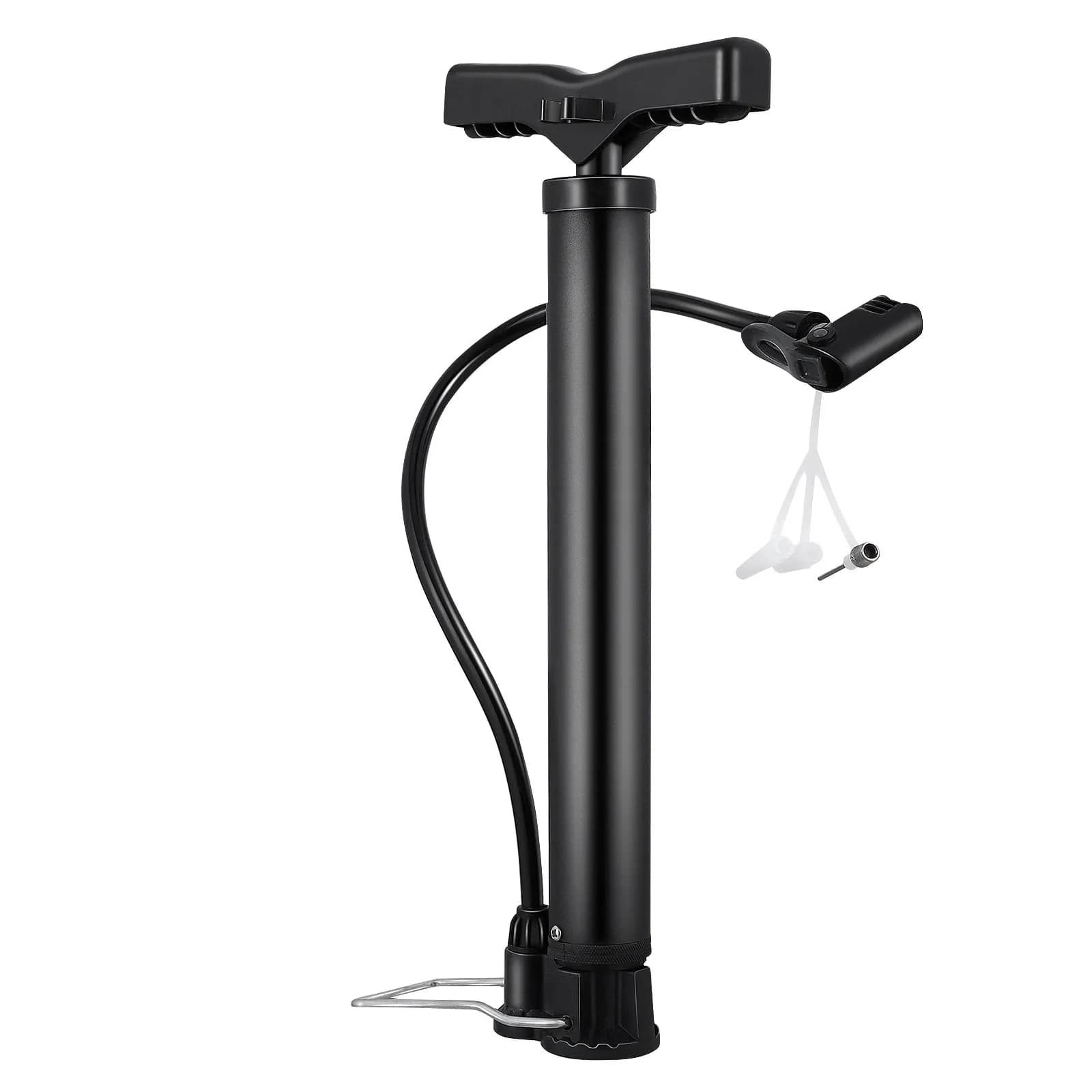High Pressure Bike Floor Pump Portable Metal Tire Inflator for Road Mountain Bikes Balls Air Beds Camping