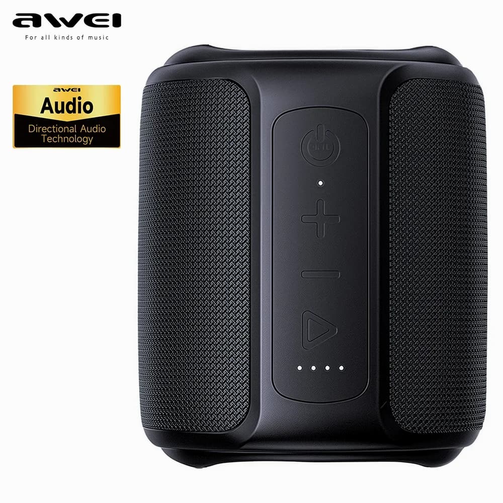Awei Y310 TWS Bluetooth Speaker Waterproof with Powerful Low, Mini Stereo Surround V5.0 Audio Case with TF Card Support