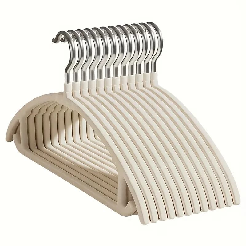 Set di 6 Appendiabiti Semirotondi in Plastica per Uso Domestico, Spessi, per Adulti, con Gancio, Senza Lasciare Tracce, per Asciugatura