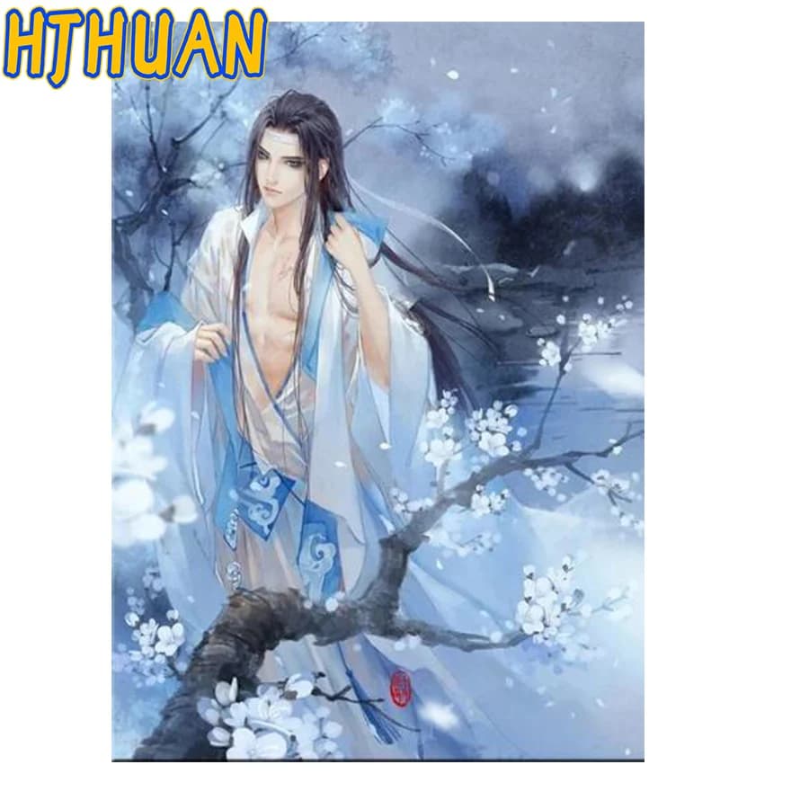 5d mo dao zu shi Anime pittura diamante cartone animato punto croce 5d diamante ricamo mosaico trapano rotondo completo immagine per regalo ragazzo,