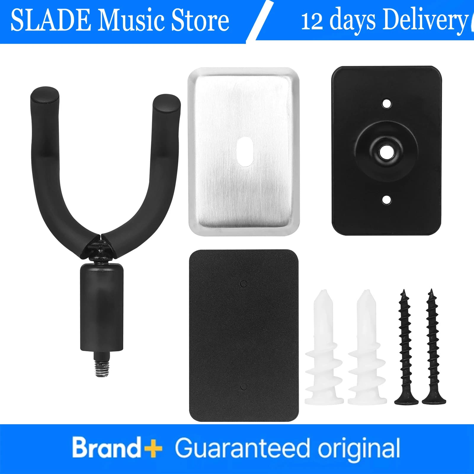 Ganci per chitarra in metallo con tubo in gomma, adatti per chitarra, violino, basso, ukulele, accessori per strumenti a corda, in acciaio inossidabile