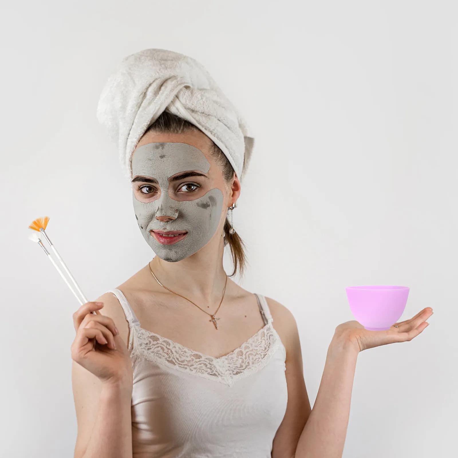 Set di 6 Ciotole in Silicone per Maschere Facciali, Accessori per Salone di Bellezza, Strumenti per la Cura della Pelle, Controllo Preciso e Facile