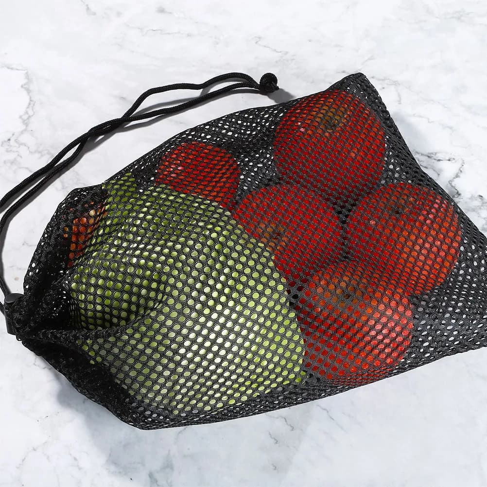 Borsa a rete per palline da golf da 5 pezzi, resistente agli strappi, per riporre palline sportive, organizer portatile per palline da golf, borsa a rete per esterni