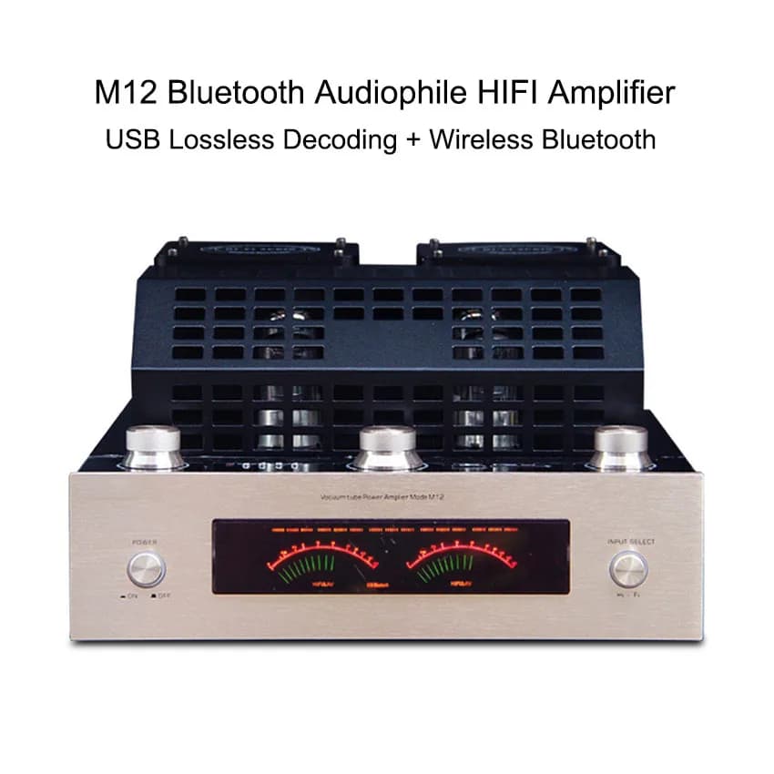 160 W Hifi Valve Amplifier Power Booster for High Power Fever Pre-Stage Audio Speaker Bluetooth USB Amplifier Home Theater 220V110V