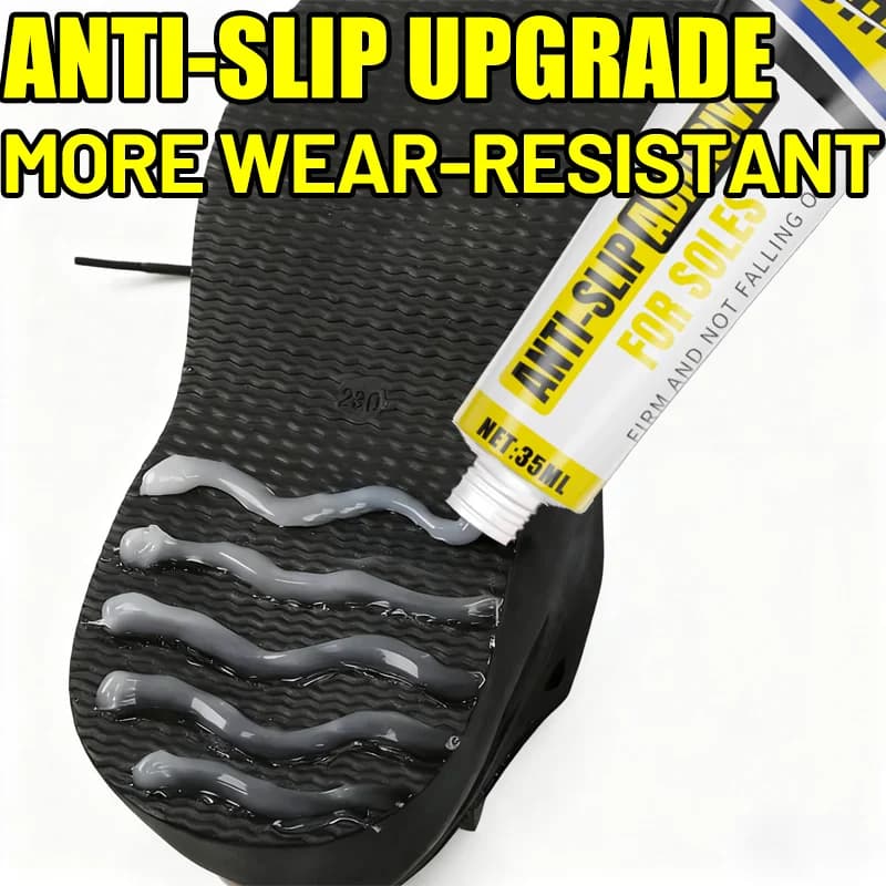 Adesivo antiscivolo per suole di scarpe da 35 ml, colla in gomma resistente all'usura, pasta riparatrice impermeabile per scarpe da ginnastica, stivali, escursionismo, neve, ghiaccio, fango