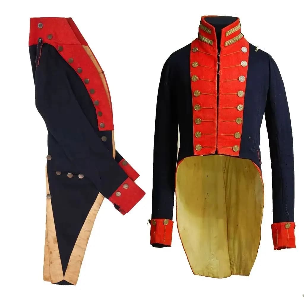 Adult Men 1790-1820s British Army And Volunteer Military Hussar Cosplay Costume Jacket