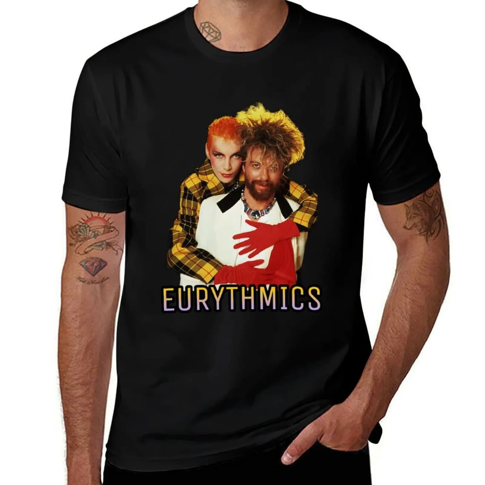 T-shirt eurythmics T-shirt casual estiva ampia e comoda