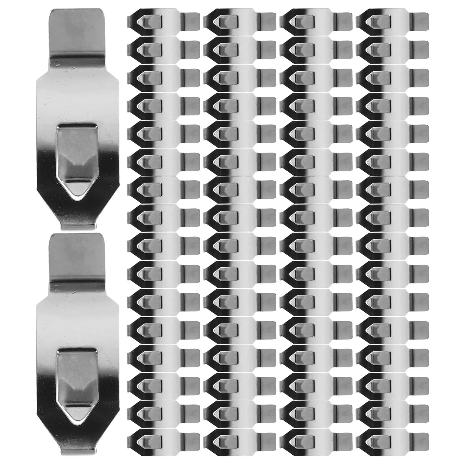100 Pezzi Clip per Pannello Posteriore Cornice, Clip a Molla in Metallo Argento, Affidabile Hardware di Fissaggio per Cornici da Parete