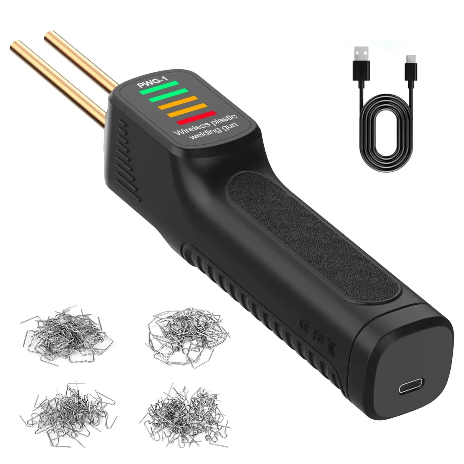 Cordless Plastic Welder Heat Stapler with 2500mAh Battery USB Rechargeable for Car Bumpers Furniture Outdoor Gear Repair Tool