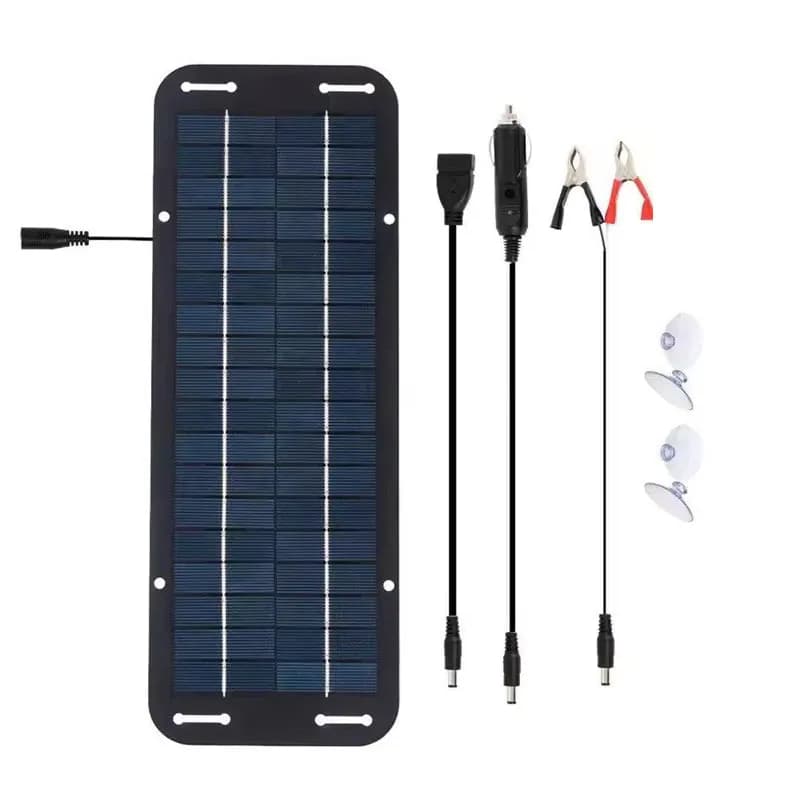 BUHESHUI impermeabile 6W 10W pannelli solari 18V caricabatteria flessibile per barca da auto 12V con porta USB DC ricarica della batteria solare