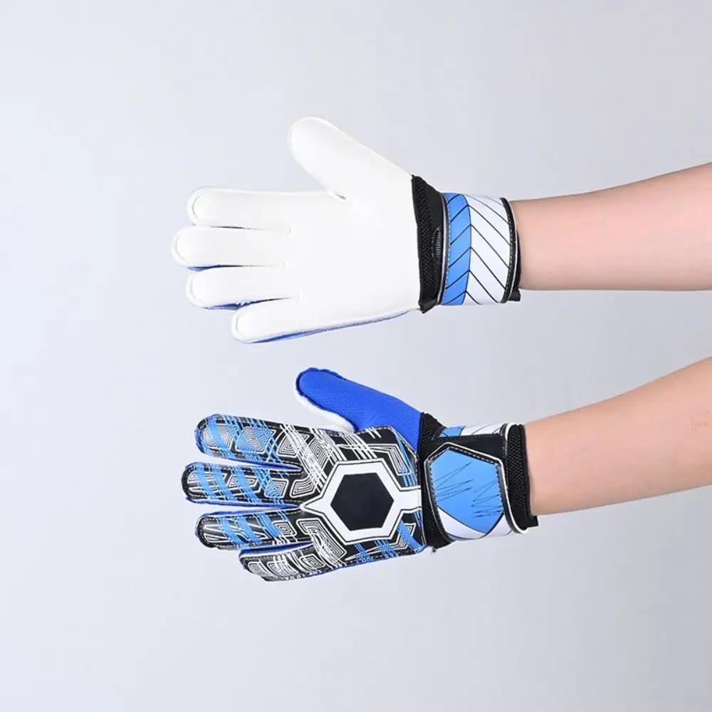 Guanti da portiere con protezione per le dita Guanti da calcio in lattice antiscivolo resistenti all'usura Paramani Guanti sportivi durevoli all'aperto