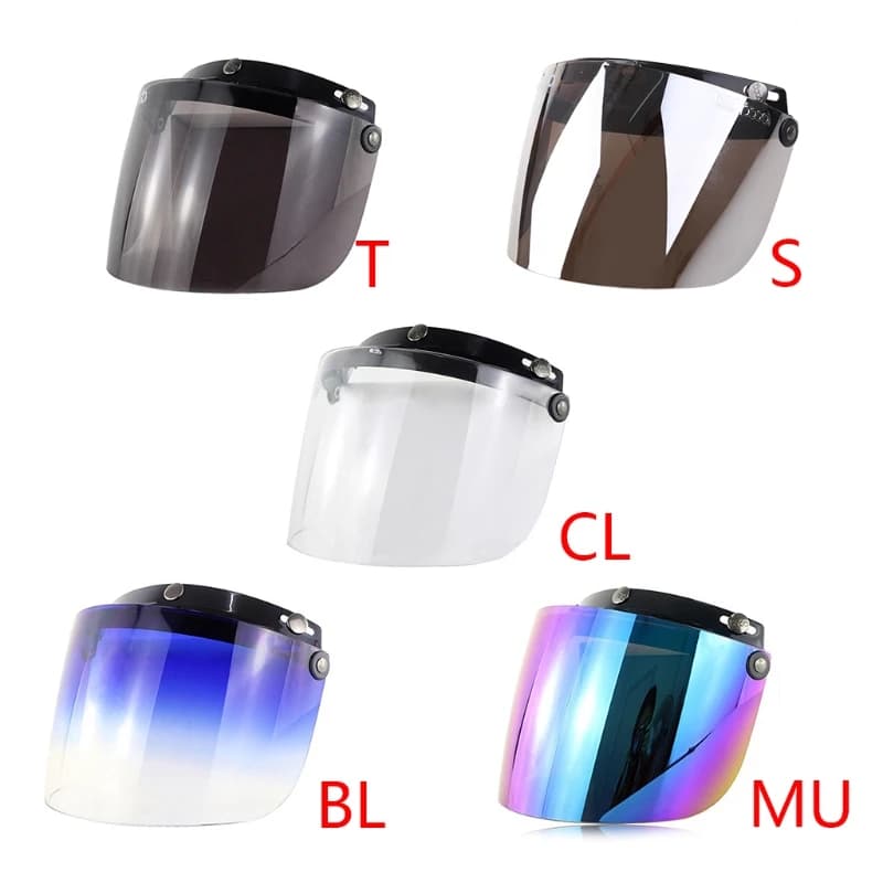 Scudo per lenti con visiera a 3 scatto antivento durevole per caschi da moto Flip Up Down Open Face accessori per casco antiabbagliante