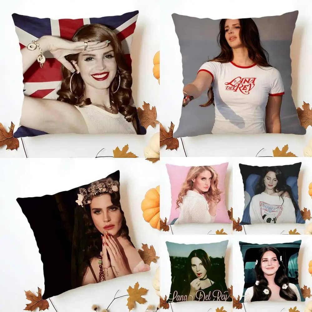 L-lana Del Rey outstanding Cushion Cover Washable Linen comfort for Sofa Bed Cozy Home Room Decor