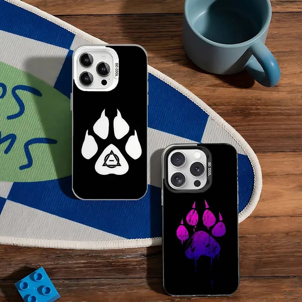 Cover per iPhone con Simbolo Creativo Therian, Antiurto, Colorata, Argento, per iPhone 17 16 15 14 13 12 11 Pro Max Plus