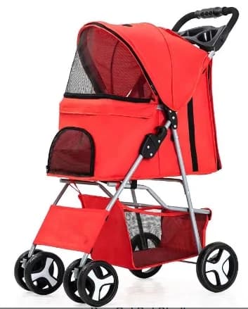 Carrelli per animali domestici da viaggio Borsa da viaggio pieghevole per passeggino per cani a 4 ruote Carrello per gatti Passeggino staccabile per cuccioli di animali domestici