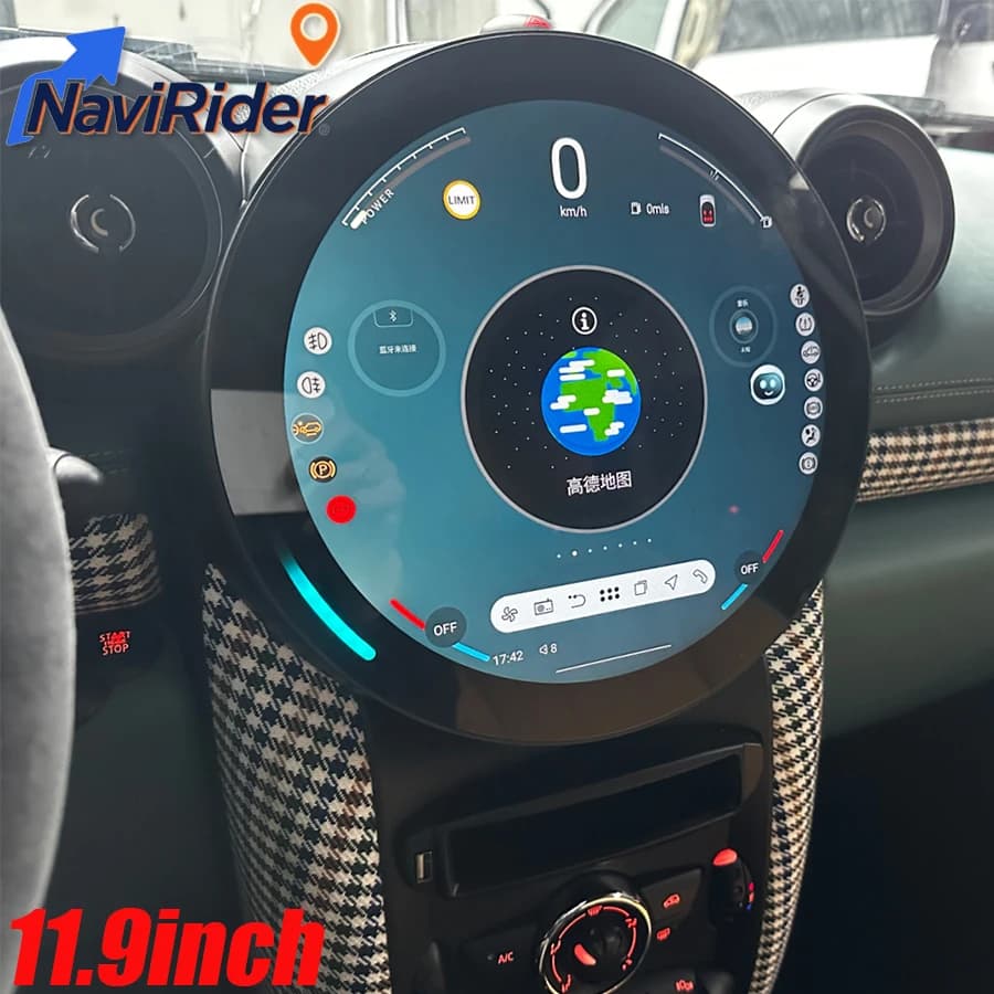 11.9" Android Multimedia Video Player For BMW Mini One Cooper R55 R56 Peaceman Mini Clubman 2007-2014 Car GPS Carplay Stereo DSP