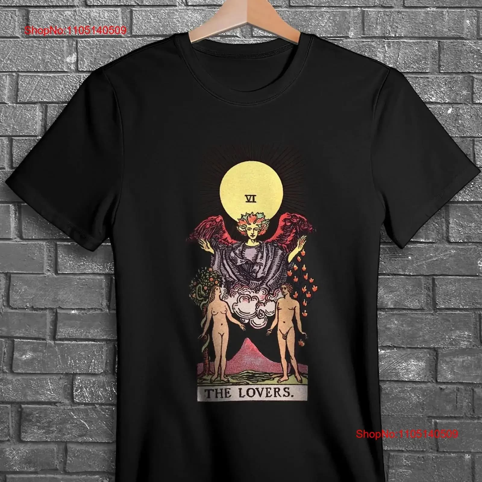 The Lovers T Shirt Tarot Card Witchy Alt Clothin vintage lavato Top da indossare tutti i giorni Traspirante Casual Versatile Morbido