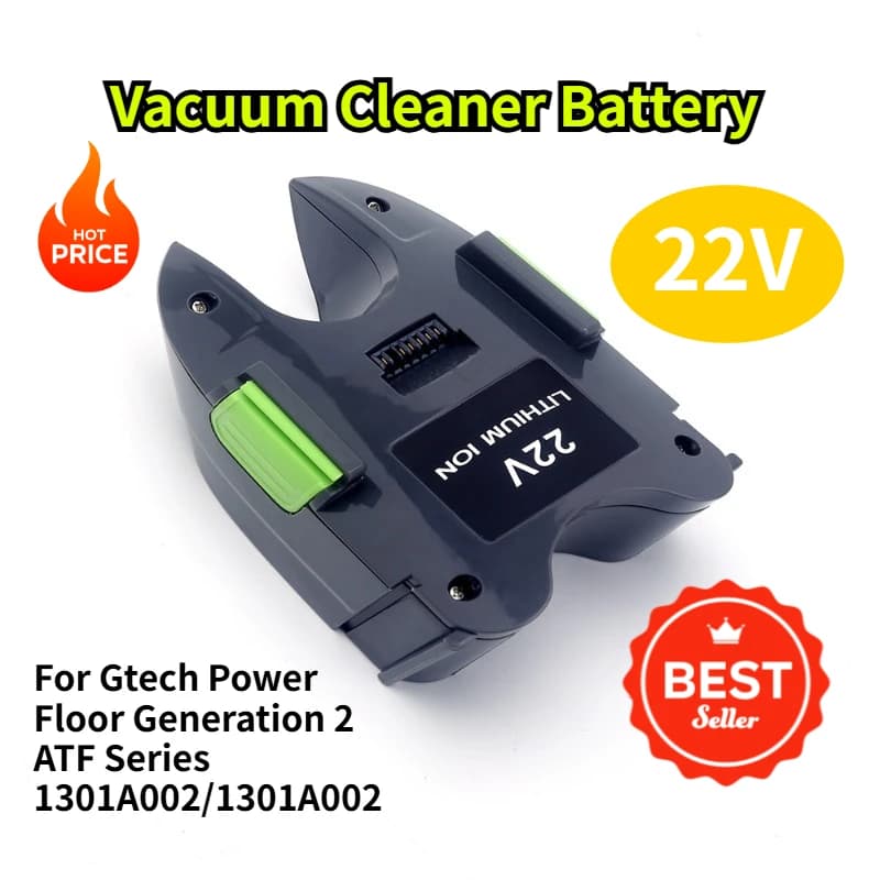 22V 3.0Ah Vacuum Cleaner Battery for Gtech Power Floor Generation 2 ATF Series 1301A002/1301A002