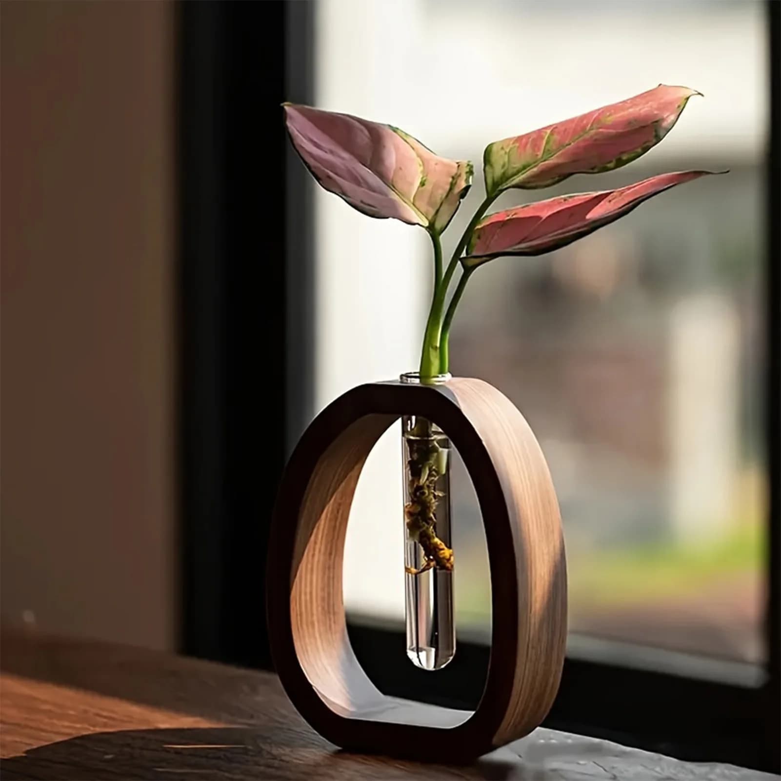 Vasi per Piante in Legno di Noce Creativi, Decorazione per Composizioni Floreali, Regali di Compleanno e Capodanno