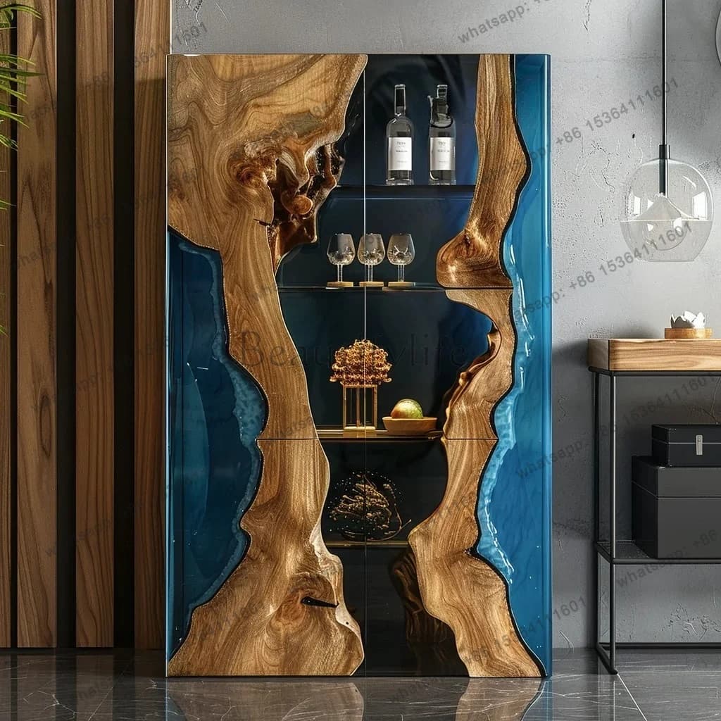 Vetrina per vino moderna e leggera di lusso in noce nera, vetrina divisoria per pareti in legno massello e vetro a doppia porta