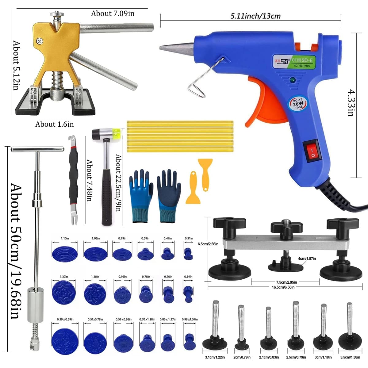 Kit Riparazione Ammaccature Auto: Attrezzi da Officina PDR per Carrozzeria, Macchina per Desoludatura, Utensile Speciale per Pannelli e Carrozzerie Auto