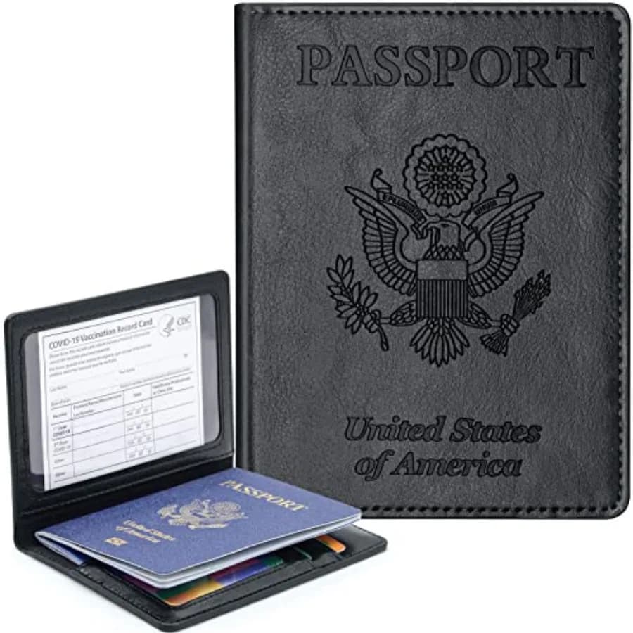 Passport Holder Cover Wallet Case RFID Blocking Leather Card Slot Travel Accessories Documents Organizer Protector for Women Me