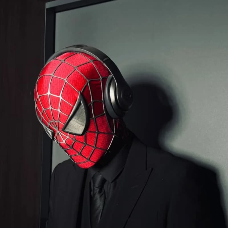 3D Webs Super Hero Venom Mask with Hard Face Shell Magnetic Eyes Screen Printed Fabric Toby Maguire Spiderman Cosplay Accessory