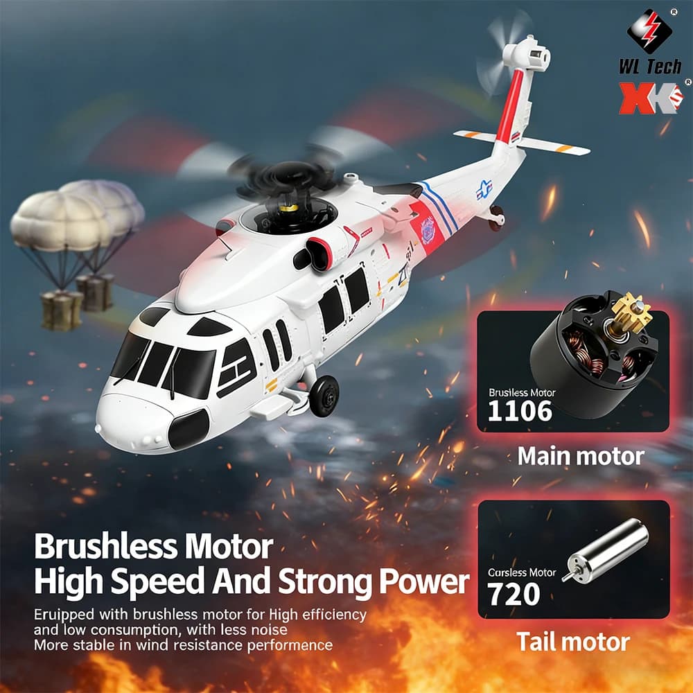 WLtoys K270 RC 2.4G 4CH Brushless Helicopter with 6 Axis gyroscope, Optic flux, Altitude maintenance, RTF, Remote drone Toy for Children and Boys