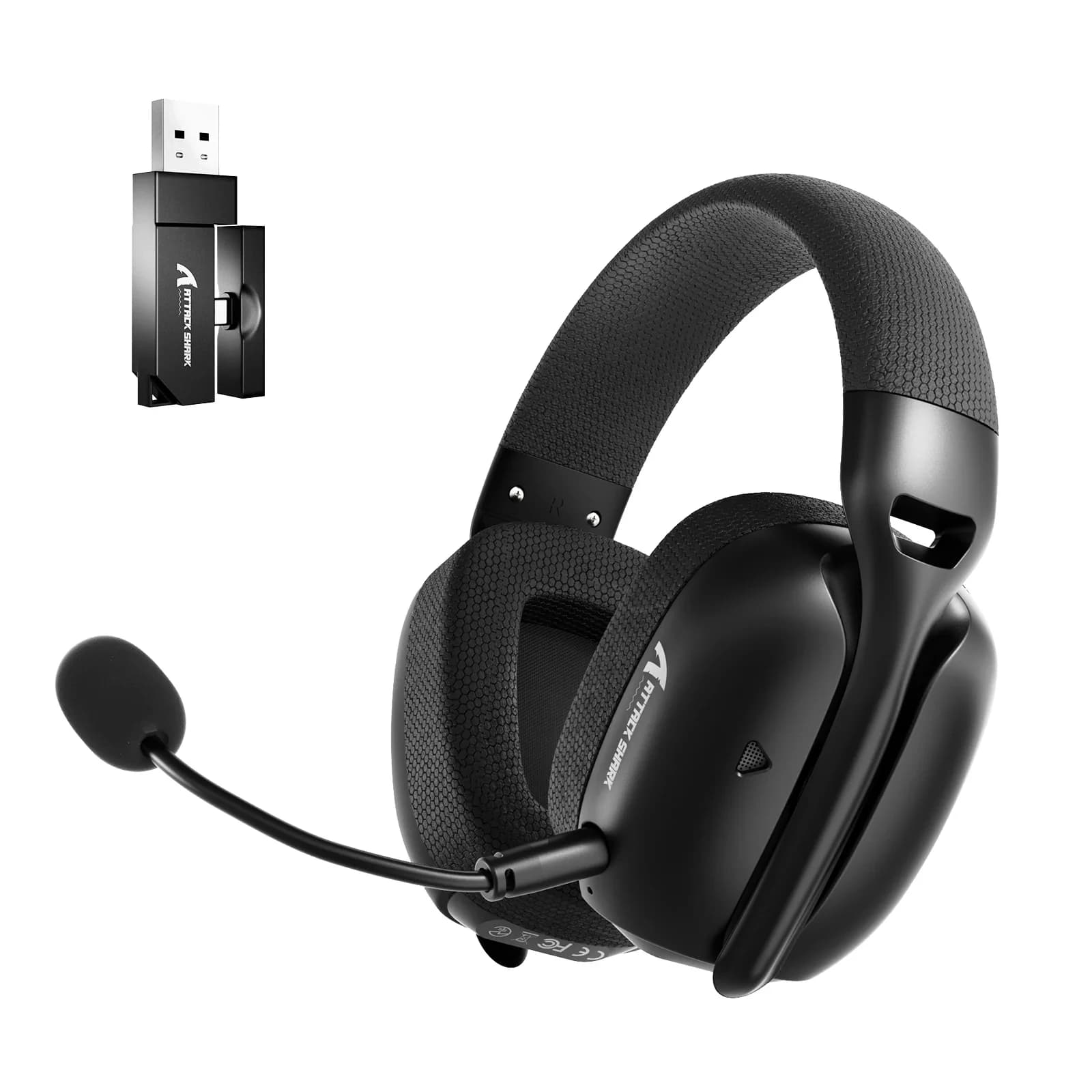 ATTACK SHARK L80PRO Wireless 2.4G/BT/Cablate Gaming Headphones, Ultra-Low Latency for PC, PS5, Switch, Xbox