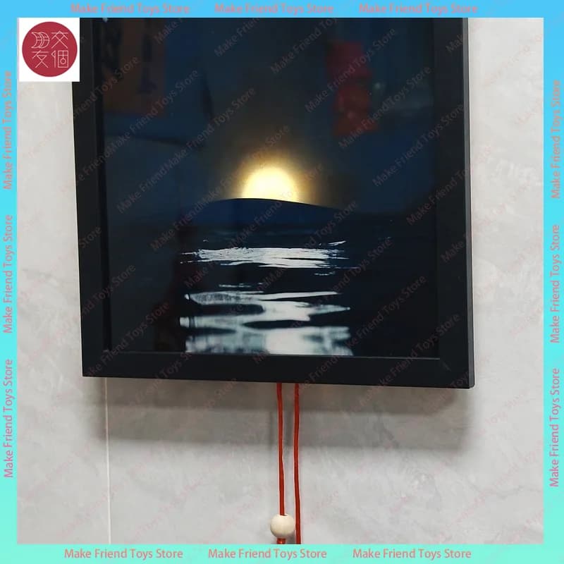 Lampada da parete cinetica con movimento lunare, corde regolabili a doppia trazione, luce notturna si muove con il sole, lampada da parete decorativa per camera da letto