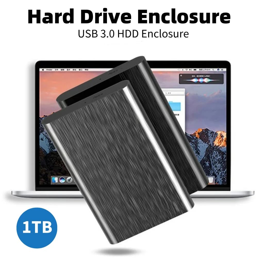 Case per HDD da 2,5 Pollici USB 3.0, Box Esterno per Disco Rigido Portatile da 1TB