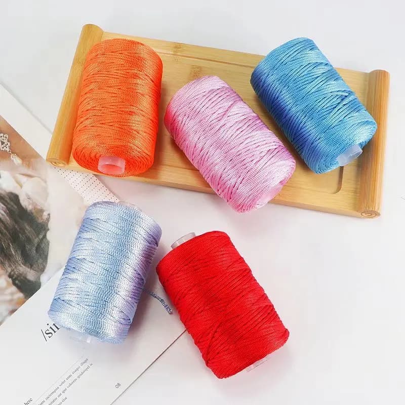 Filato per uncinetto in lino mercerizzato effetto ghiaccio, spessore medio, 125g/palla, diametro 2.5mm, per borse, cuscini, bambole fai da te, scarpe, estivo, in seta