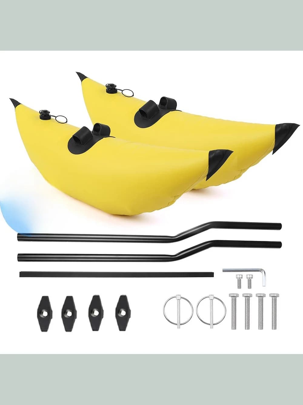 Kayak Gonfiabile con Galleggiante per Gambe, Canoa Monoposto, Gommone per Rafting, Imbarcazione Bilanciata per Pesca e Sport Acquatici all'Aperto