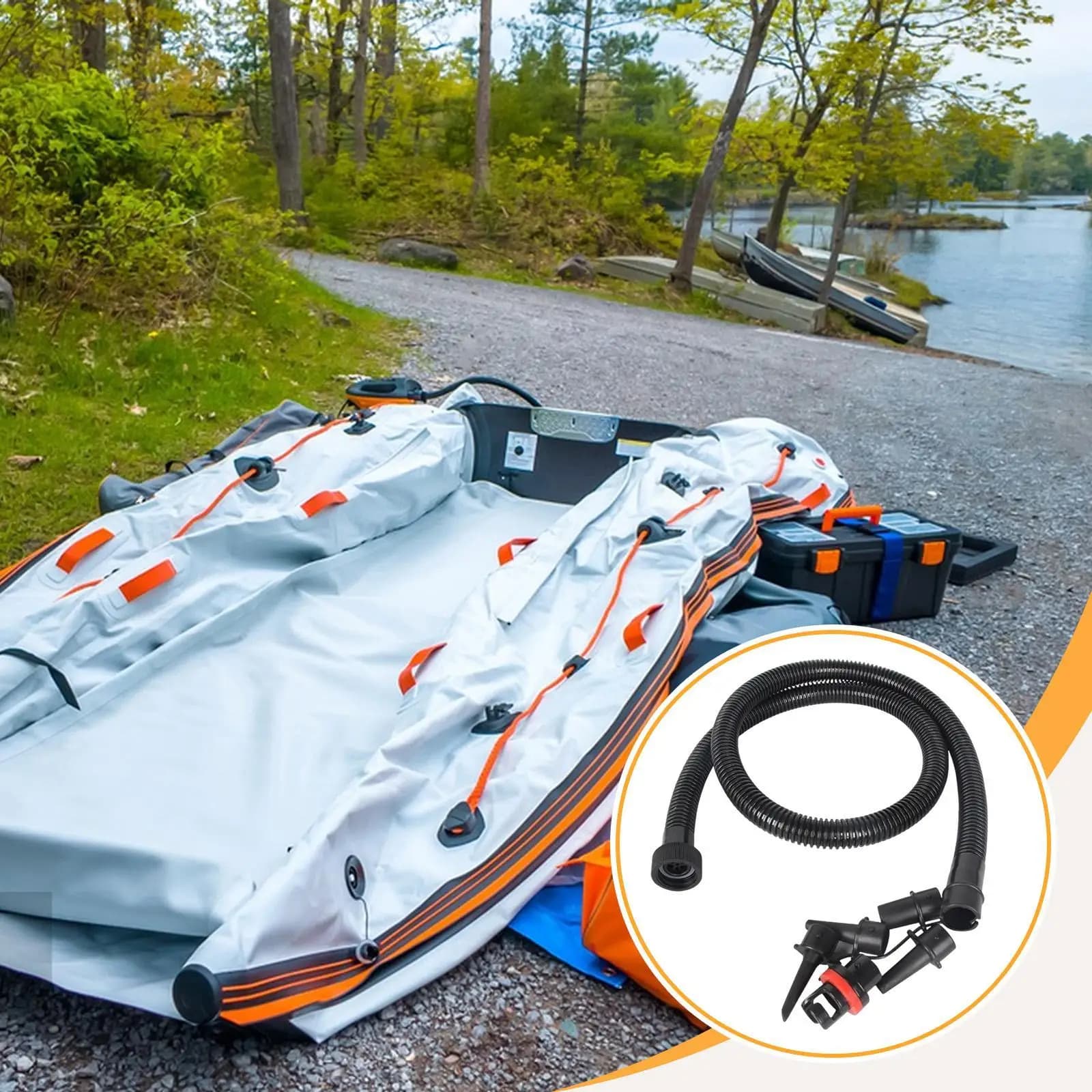Set tubi flessibili per pompa paddle board Tubi per barche gonfiabili, connettore da 1,2 m per kayak